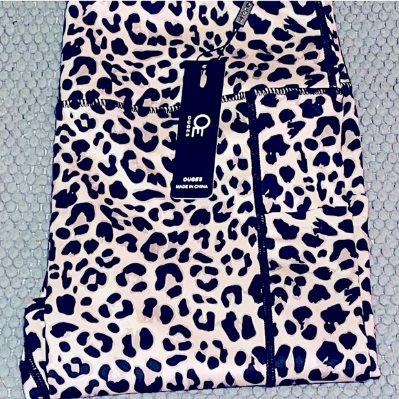 HP🐆♥️SEXY OUGES LEOPARD PRINT HIGH WAIST 7/8 ACTIVEWEAR YOGA LEGGINGS w/POCKETS - Picture 14 of 16